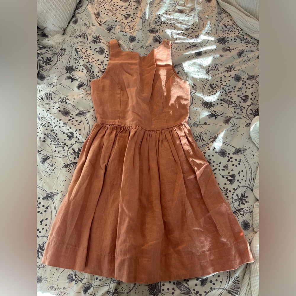 American apparel terracotta linen mini dress